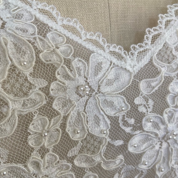 Vintage 80s Slip Dress with Tiny Pearls - Picture 4 of 5